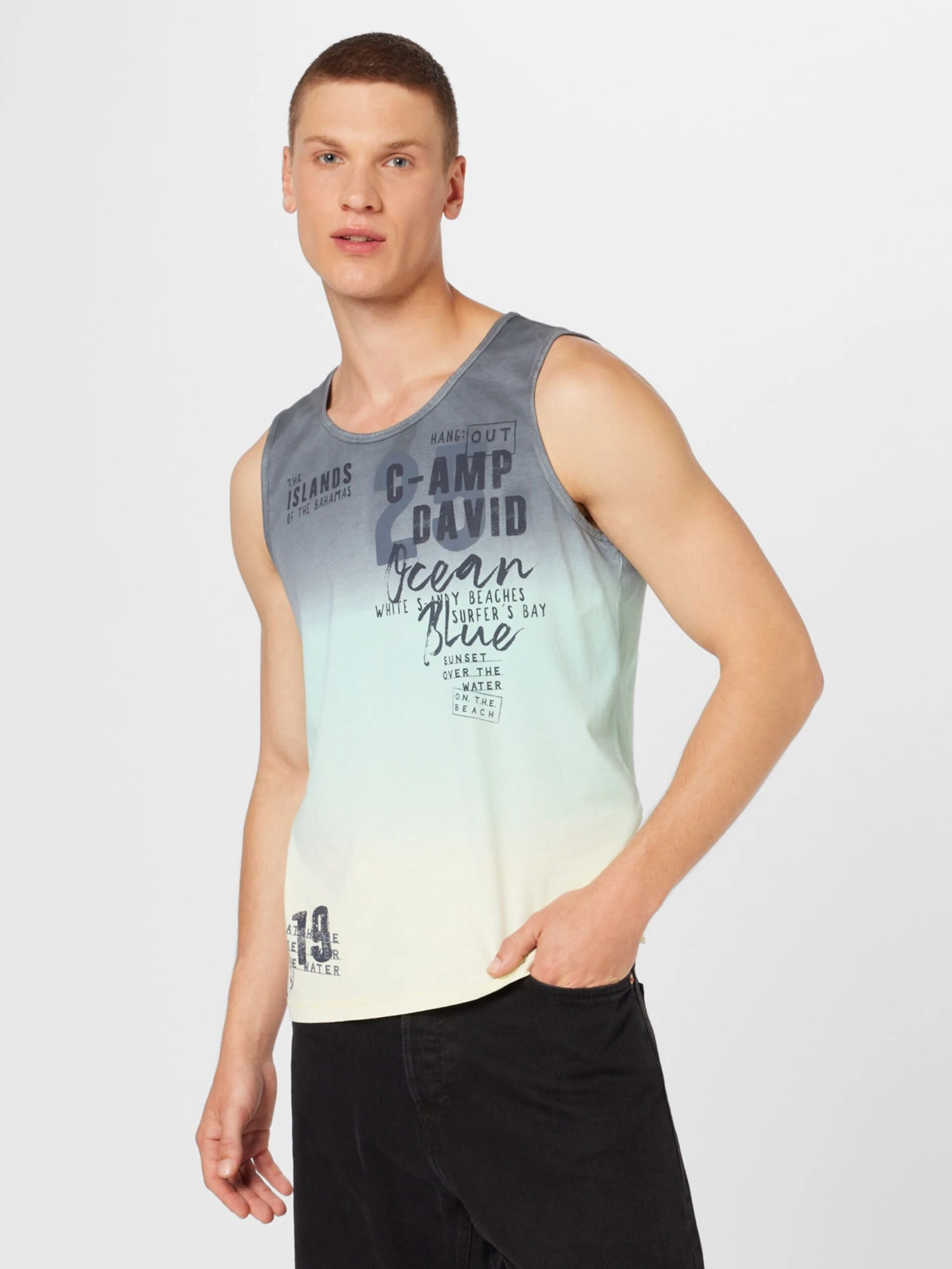 Camp David Tanktops Shirt Heren Donkergrijs 3 Camp David Tanktops Shirt Heren Donkergrijs - Afbeelding 3