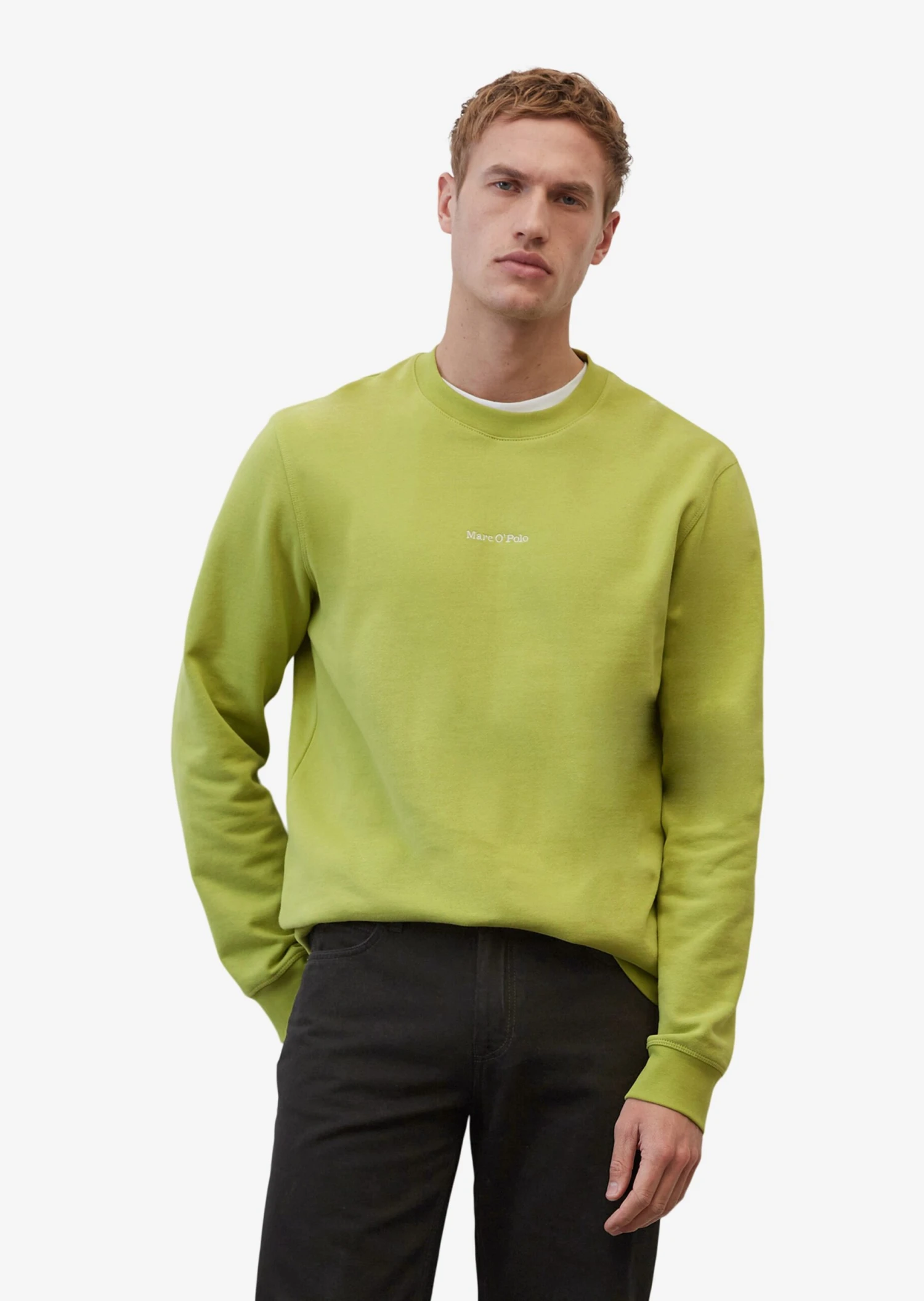 Marc O'Polo Sweatshirts Sweatshirt Heren Limoen 2 Marc O'Polo Sweatshirts Sweatshirt Heren Limoen - Afbeelding 2