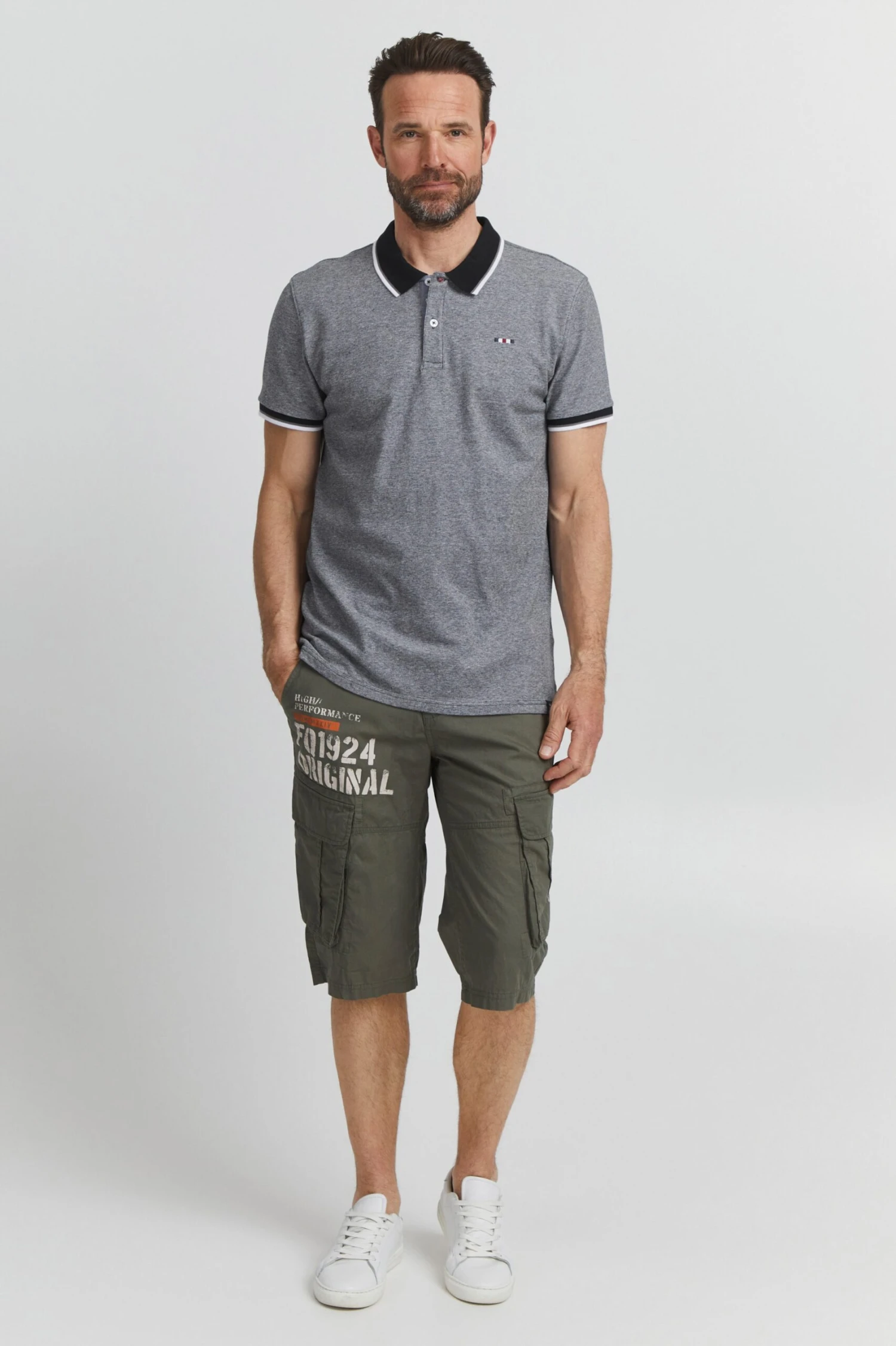 Polos Shirt Evander Heren Grijs 3 Polos Shirt Evander Heren Grijs - Afbeelding 3