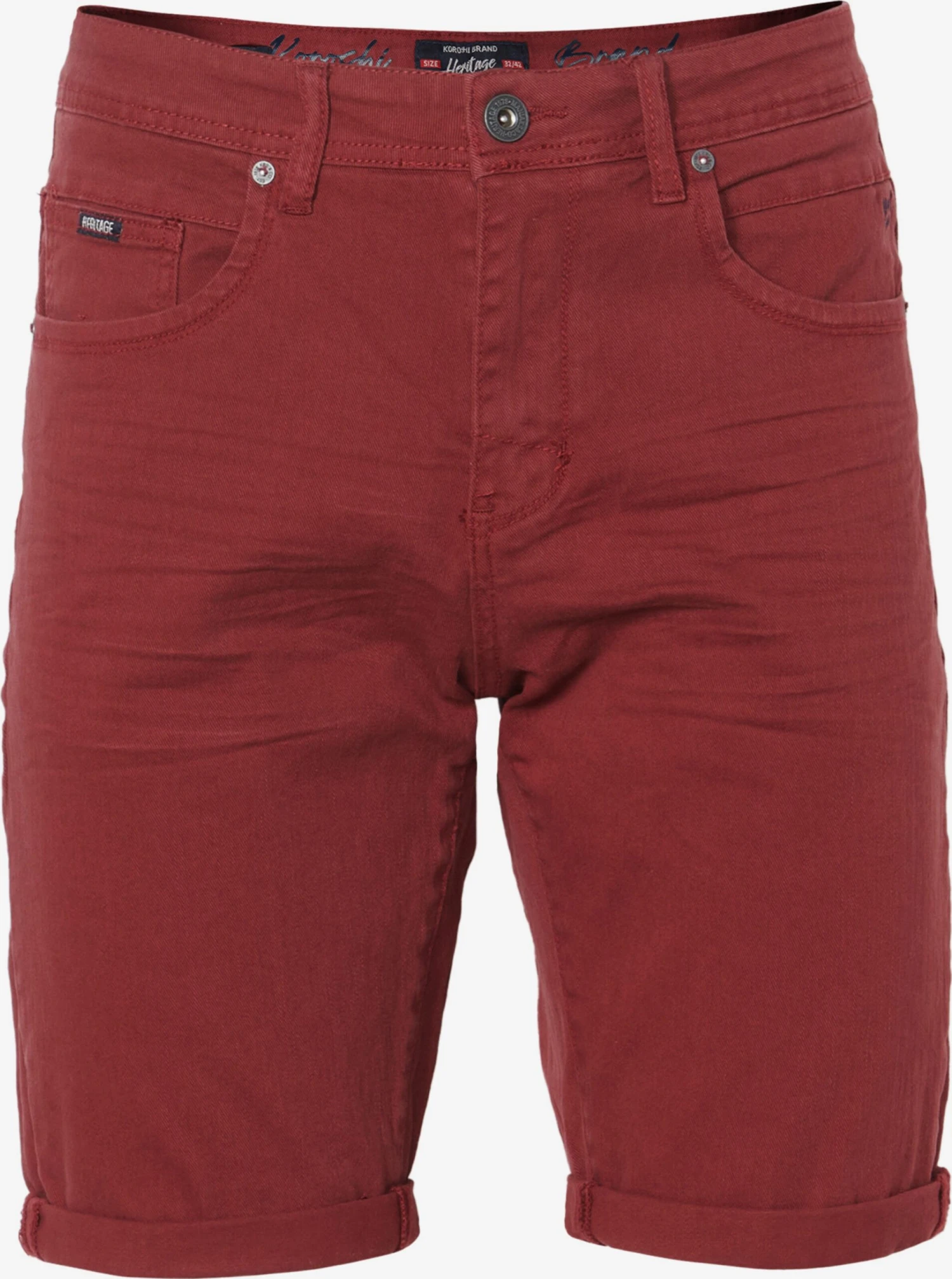 Koroshi Denim Shorts Regular Jeans Heren Roestrood 1 Koroshi Denim Shorts Regular Jeans Heren Roestrood