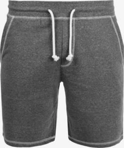 Solid Sweat Shorts Regular Broek Toljan Heren Grijs
