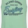 Blend Tanktops Shirt Lingo Heren Mintgroen