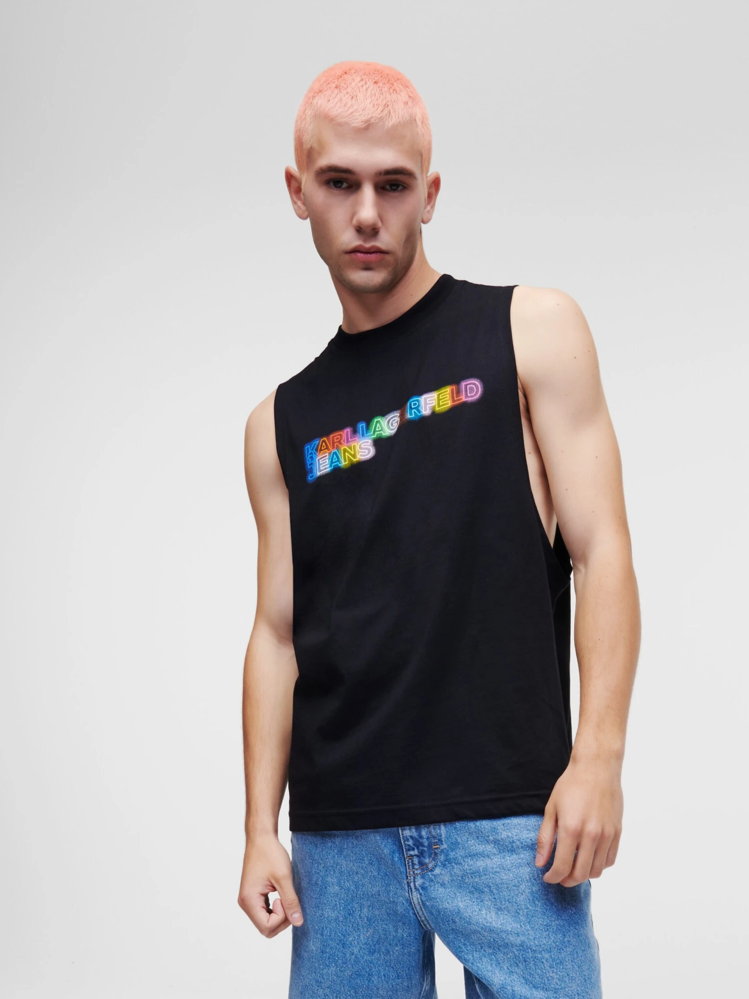 Karl Lagerfeld Jeans Tanktops Shirt Heren Zwart 2 Karl Lagerfeld Jeans Tanktops Shirt Heren Zwart - Afbeelding 2