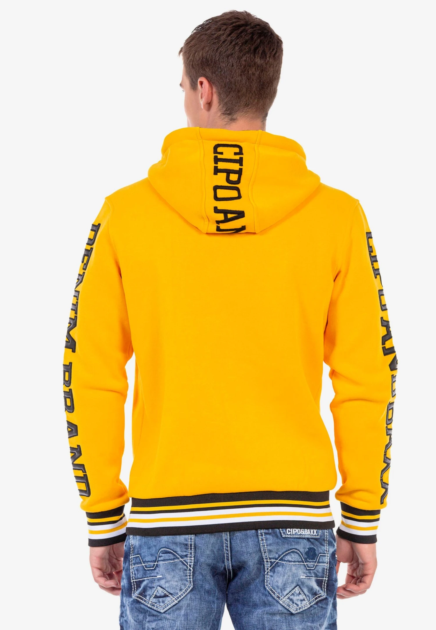 Cipo & Baxx Sweatvesten Met Capuchon Sweatvest Heren Geel 6 Cipo & Baxx Sweatvesten Met Capuchon Sweatvest Heren Geel - Afbeelding 6