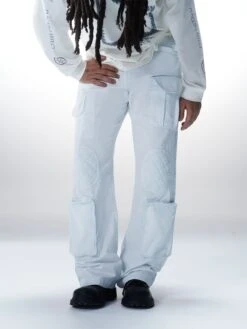 Cargobroeken Loosefit Cargobroek Tamino Heren Wit -Herenkleding Winkel 8d0bfb70ef524d9b4ad34cc04e75f4f7