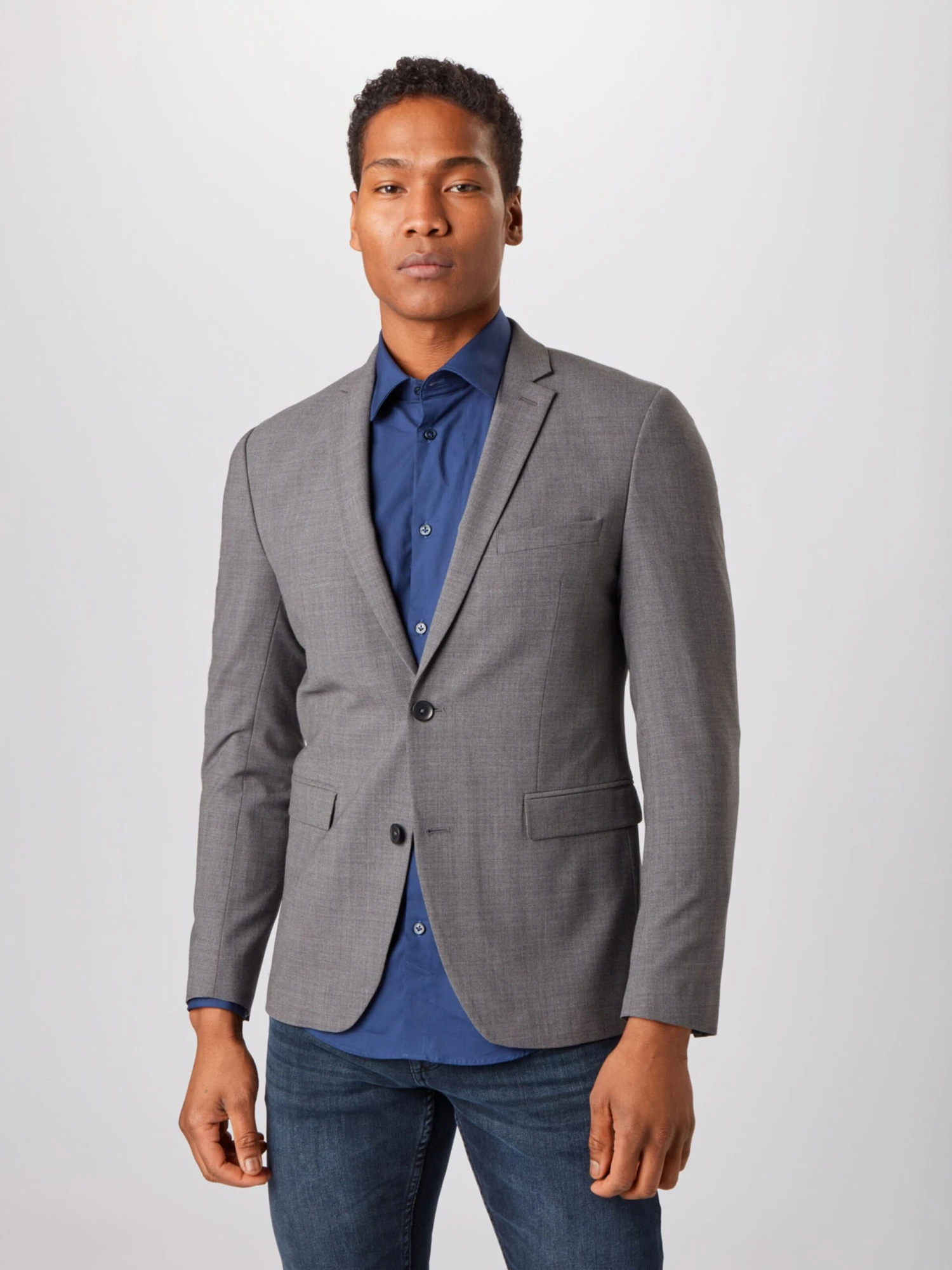 ESPRIT Colberts Regular Fit Business-colbert Heren Grijs Gemêleerd 3 ESPRIT Colberts Regular Fit Business-colbert Heren Grijs Gemêleerd - Afbeelding 3