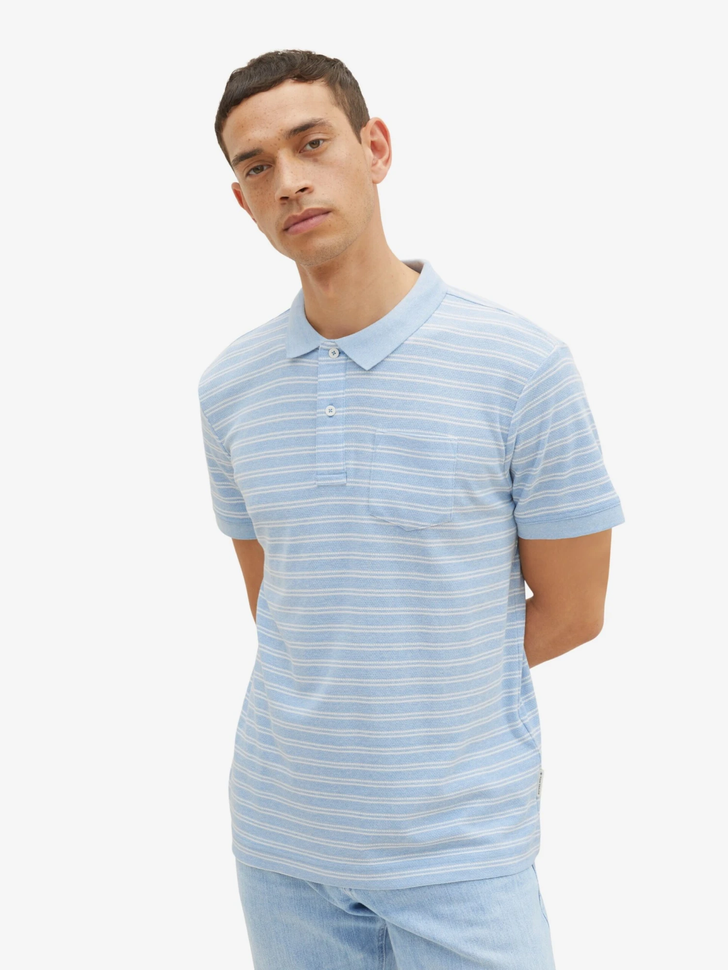 Tom Tailor Polos Shirt Heren Lichtblauw 3 Tom Tailor Polos Shirt Heren Lichtblauw - Afbeelding 3