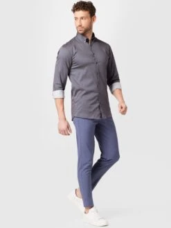 Lindbergh Pantalons Slimfit Pantalon Heren Duifblauw -Herenkleding Winkel 926e225a9411b38f4504c53260d7812d