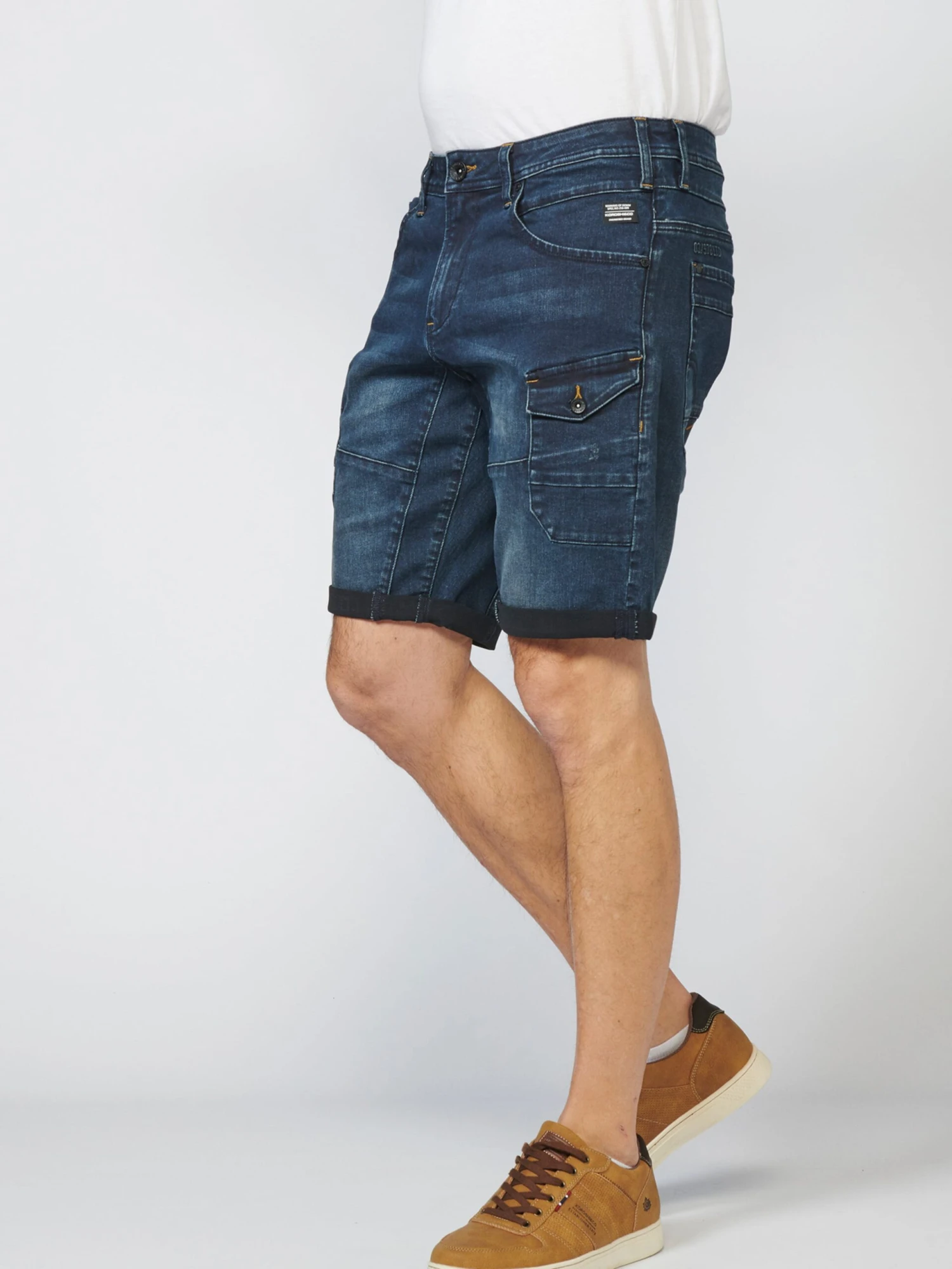 Koroshi Denim Shorts Regular Jeans Heren Donkerblauw 4 Koroshi Denim Shorts Regular Jeans Heren Donkerblauw - Afbeelding 4