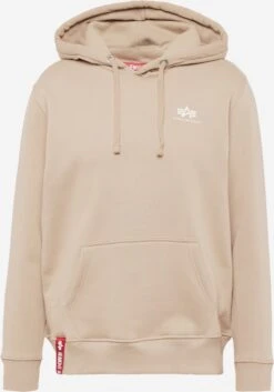 Alpha Industries Hoodies Regular Fit Sweatshirt Heren Sand