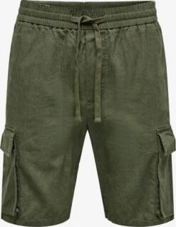 Only & Sons Cargo Shorts Regular Cargobroek Sinus Heren Olijfgroen
