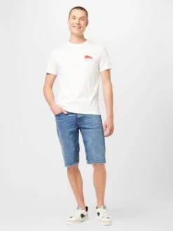 S.Oliver Denim Shorts Slimfit Jeans Heren Blauw -Herenkleding Winkel aa7f3da3cea620cca423b22785860395