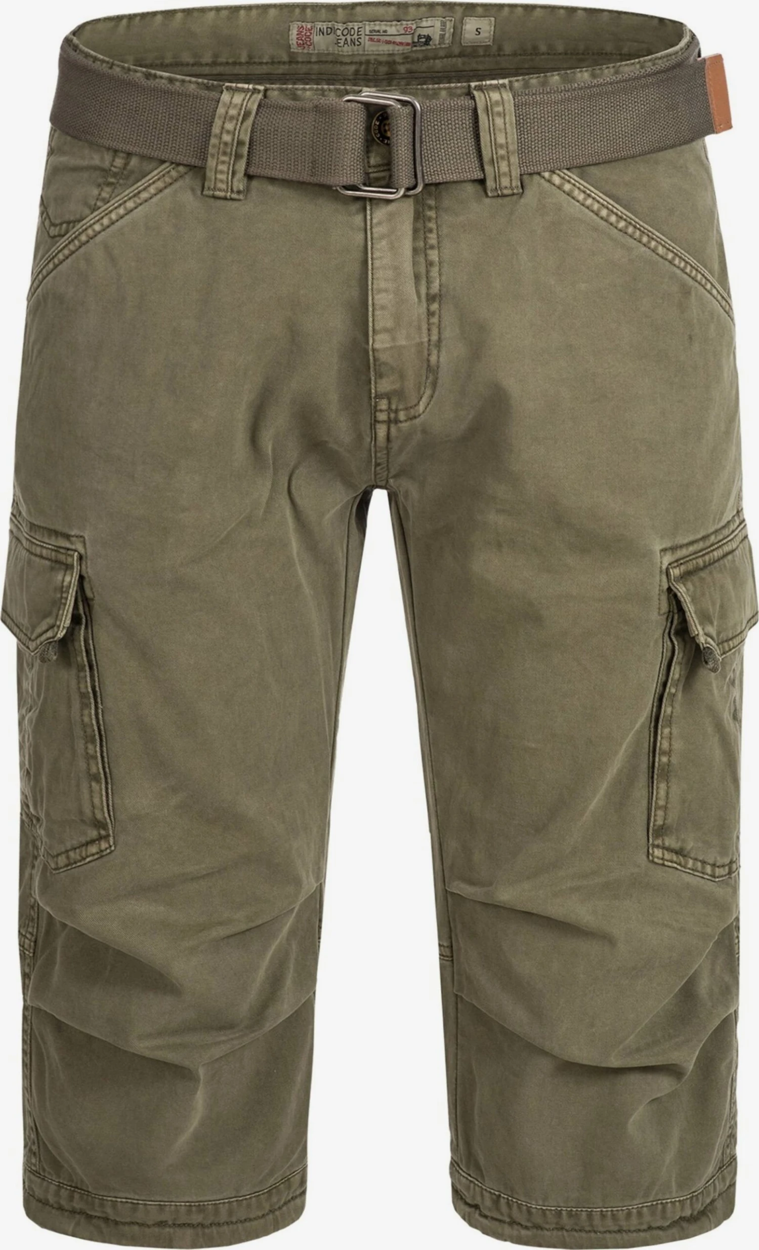 Indicode Jeans Cargo Shorts Regular Cargobroek 70-175 Nicolas Check Heren Kaki