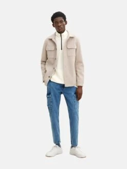 TOM TAILOR Denim Longsleeves Shirt Heren Beige -Herenkleding Winkel ad2cf7fa6484d851b10c25ae37edd212