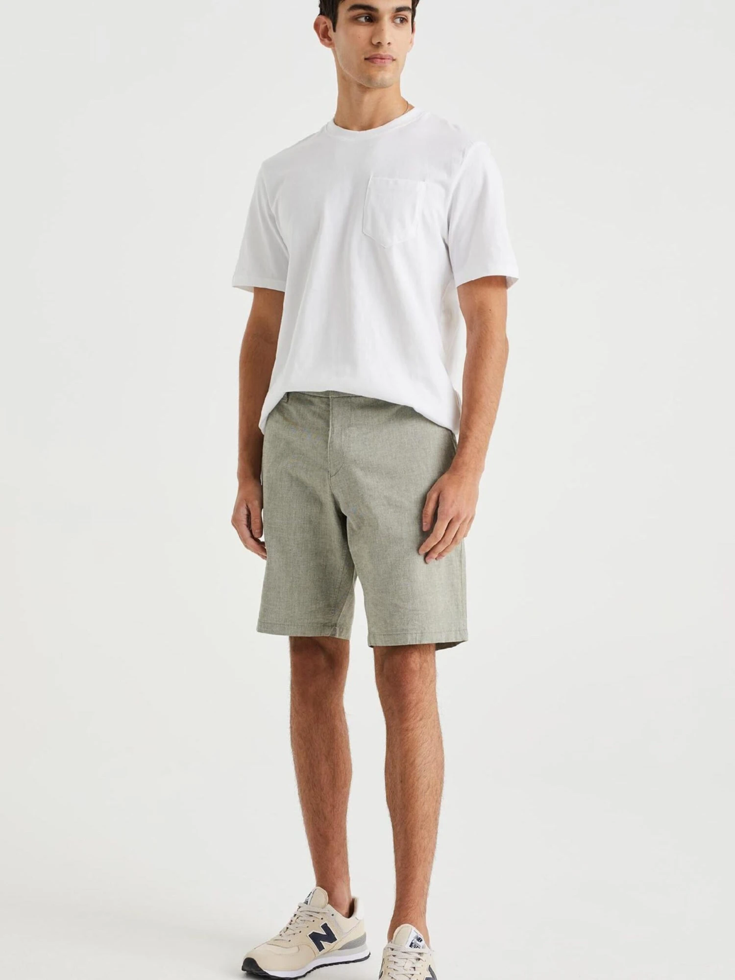 WE FASHION Chino Shorts Regular Chino Heren Lichtgroen 4 WE FASHION Chino Shorts Regular Chino Heren Lichtgroen - Afbeelding 4