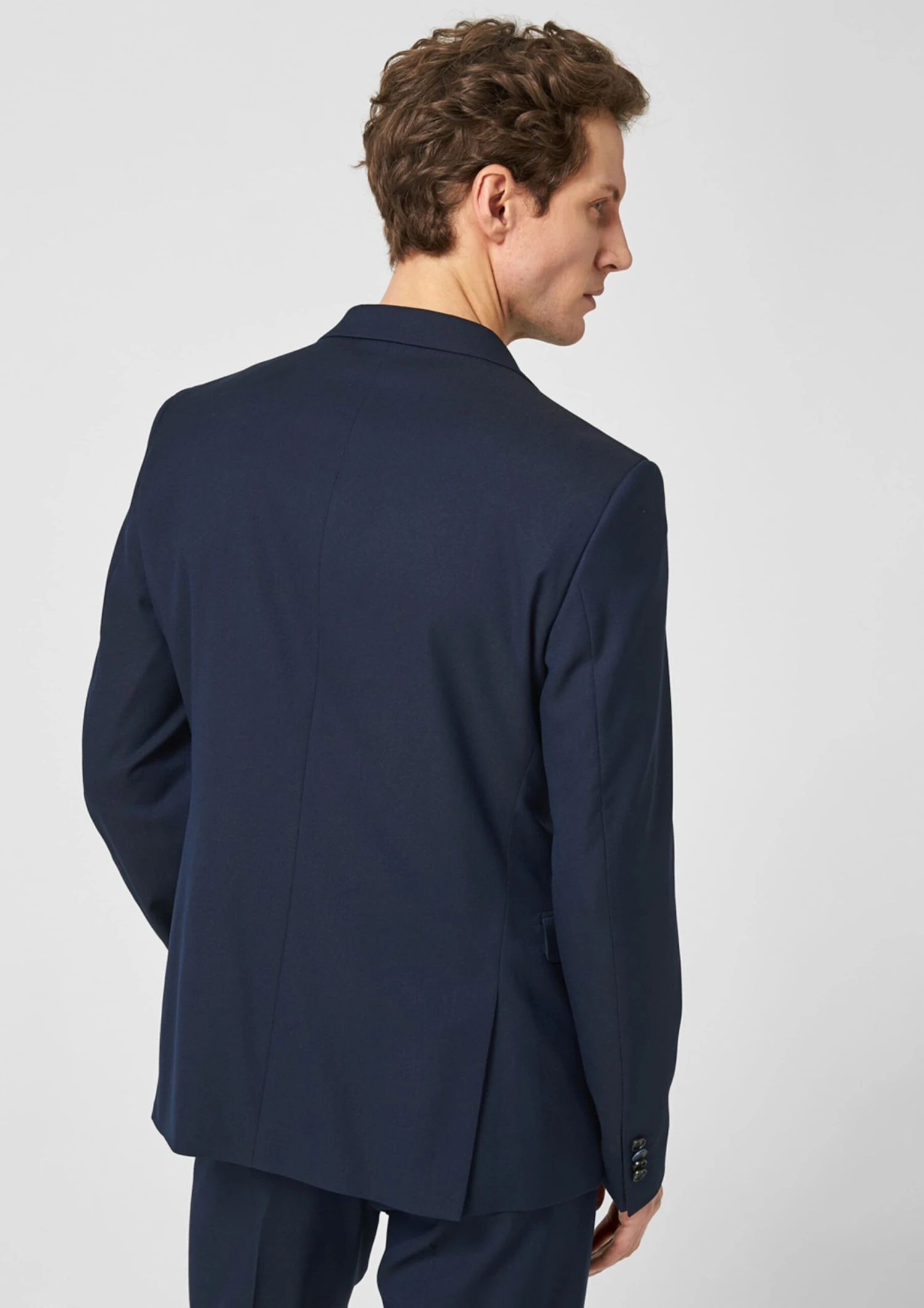 S.Oliver BLACK LABEL Colberts Slim Fit Business-colbert Heren Donkerblauw 4 S.Oliver BLACK LABEL Colberts Slim Fit Business-colbert Heren Donkerblauw - Afbeelding 4