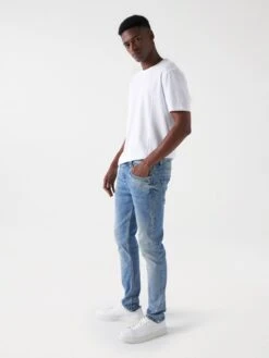 Jeans Slimfit Jeans Heren Blauw -Herenkleding Winkel b698ddf2a5c58674a040cbeb3f97905a