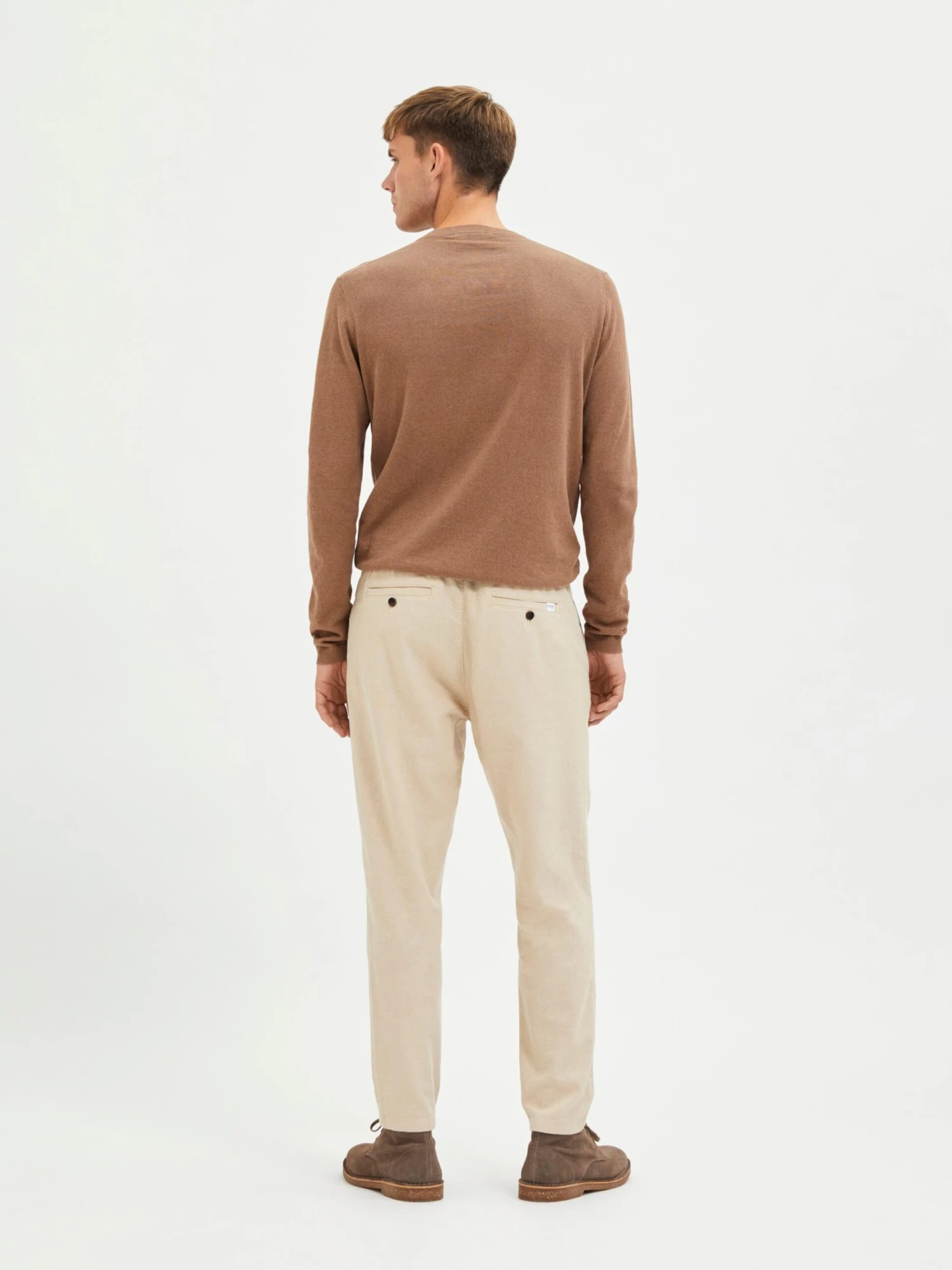 Selected Homme Pantalons Regular Broek Brody Heren Beige 3 Selected Homme Pantalons Regular Broek Brody Heren Beige - Afbeelding 3