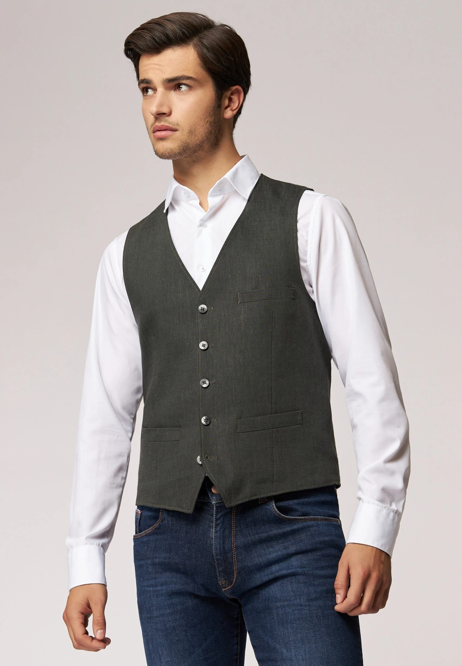 ROY ROBSON Gilets Gilet Heren Groen 2 ROY ROBSON Gilets Gilet Heren Groen - Afbeelding 2