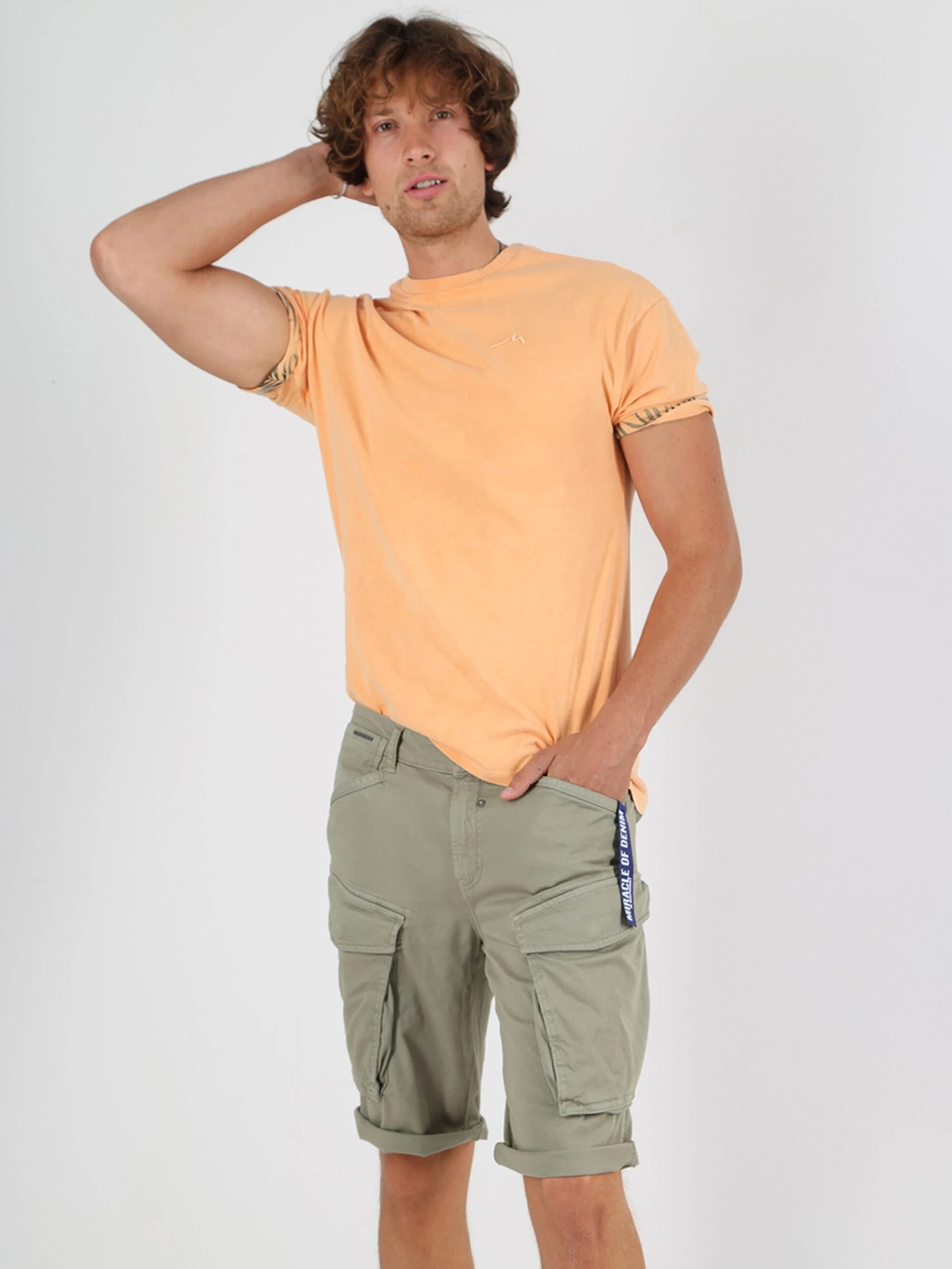 Cargo Shorts Loosefit Cargobroek Heren Olijfgroen 2 Cargo Shorts Loosefit Cargobroek Heren Olijfgroen - Afbeelding 2