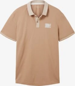 Tom Tailor Polos Shirt Heren Lichtbruin