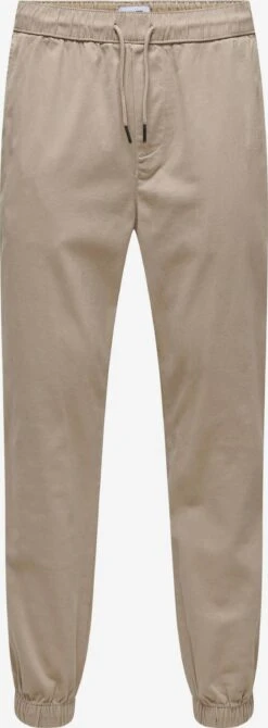 Only & Sons Pantalons Tapered Broek LINUS Heren Donkerbeige