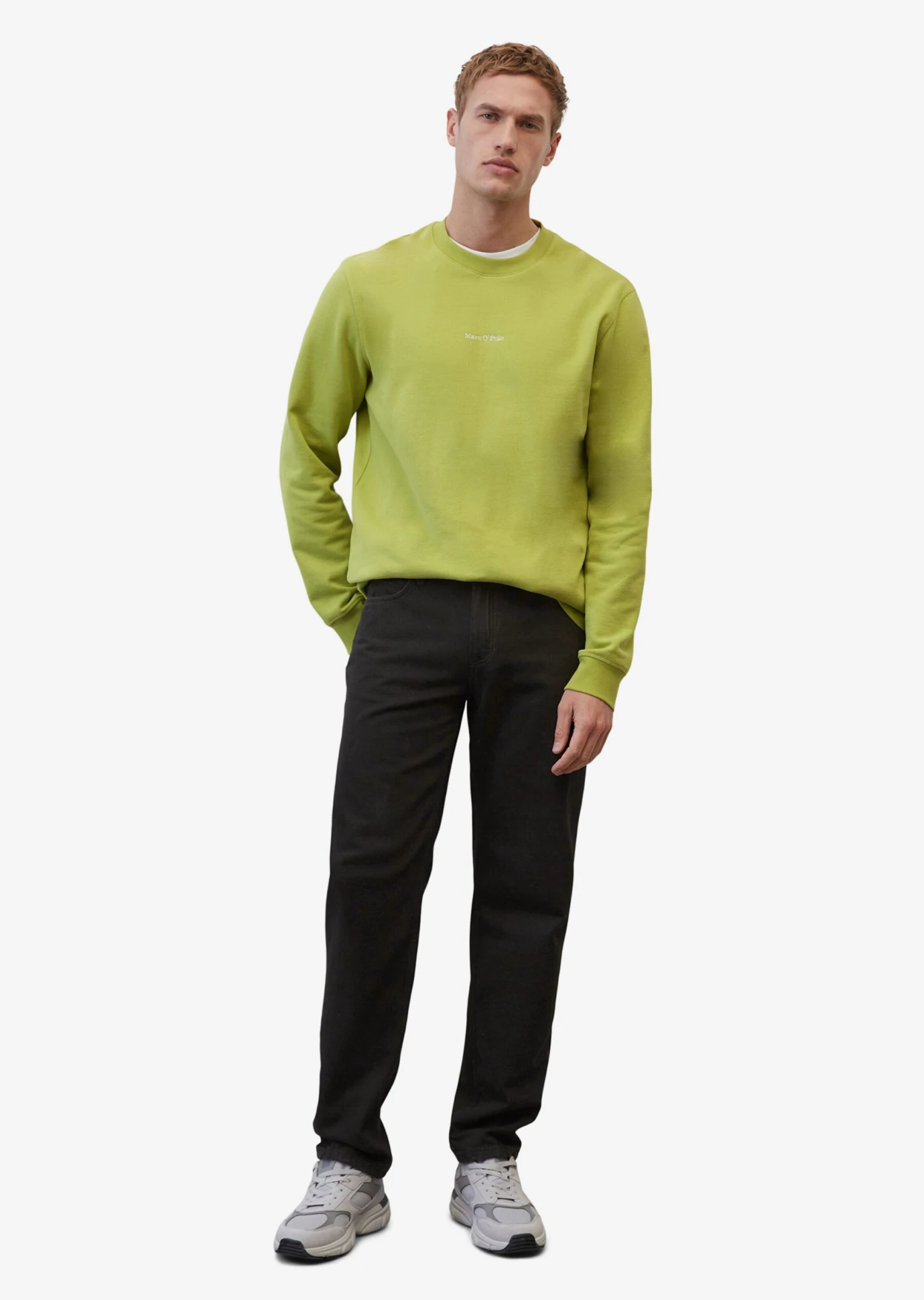 Marc O'Polo Sweatshirts Sweatshirt Heren Limoen 3 Marc O'Polo Sweatshirts Sweatshirt Heren Limoen - Afbeelding 3