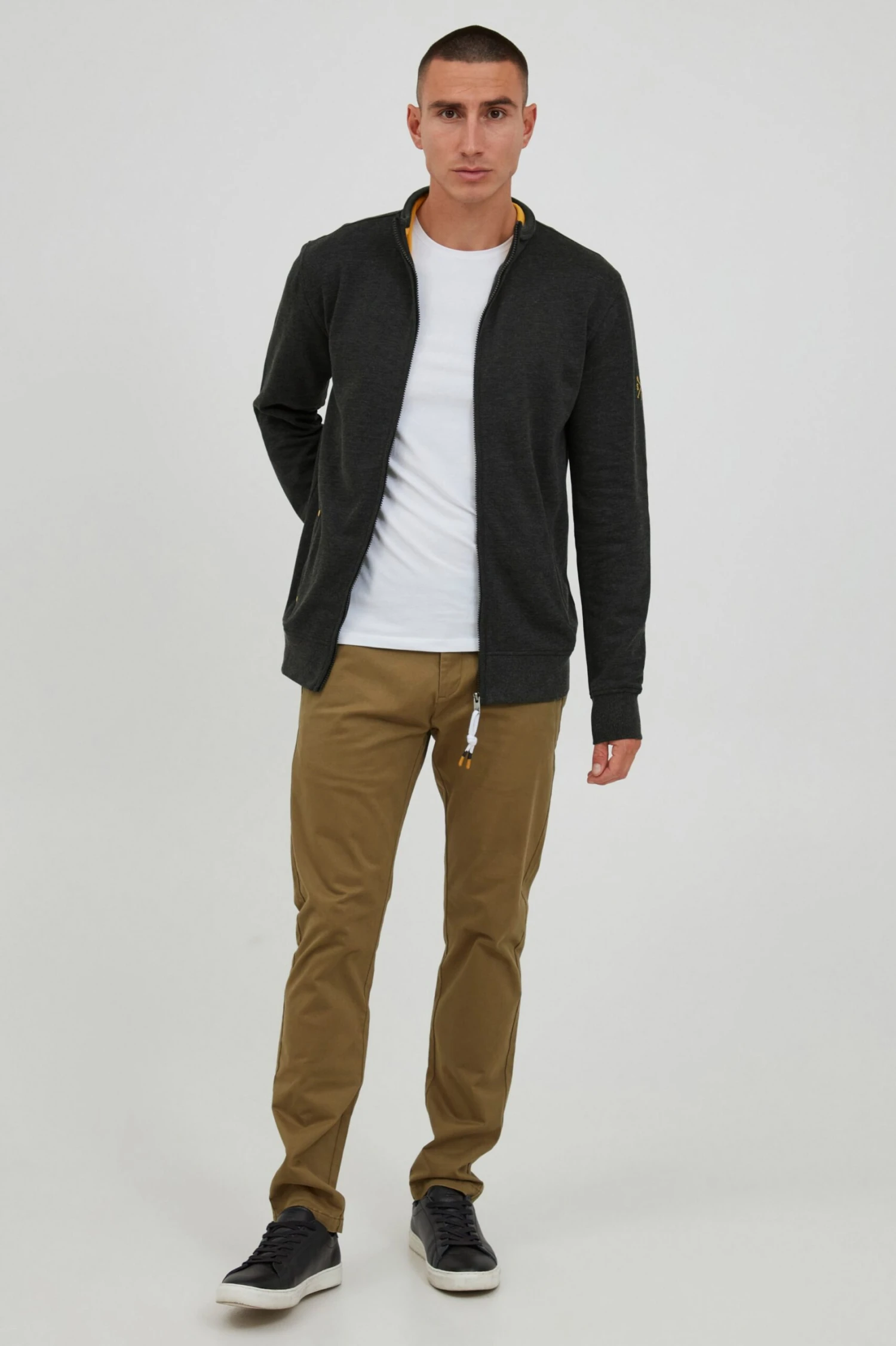 Solid Sweatvesten Sweatvest Heren Donkergrijs 3 Solid Sweatvesten Sweatvest Heren Donkergrijs - Afbeelding 3