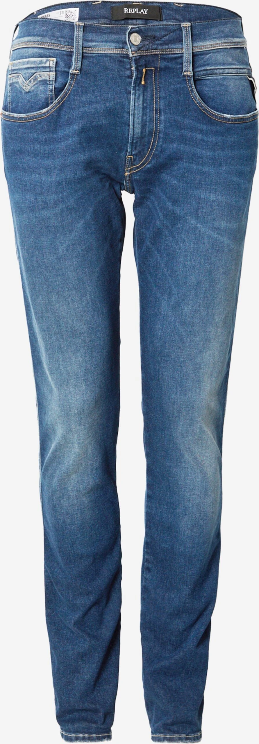 Replay Straight Regular Jeans Anbass Heren Blauw 1 Replay Straight Regular Jeans Anbass Heren Blauw