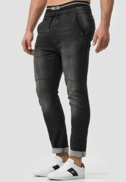 Indicode Jeans Pantalons Slimfit Broek Fabrizio Heren Zwart -Herenkleding Winkel cf7f8450db29a28a075c823e63d6735d