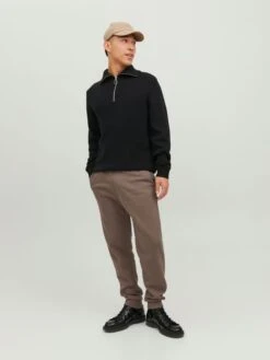 Jack & Jones Sweatpants Tapered Broek Heren Bruin -Herenkleding Winkel d1487efa7f215a15e6d03bb4ac54775f