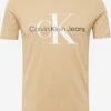 Calvin Klein Jeans T-shirts Shirt Heren Donkerbeige