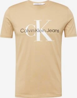 Calvin Klein Jeans T-shirts Shirt Heren Donkerbeige