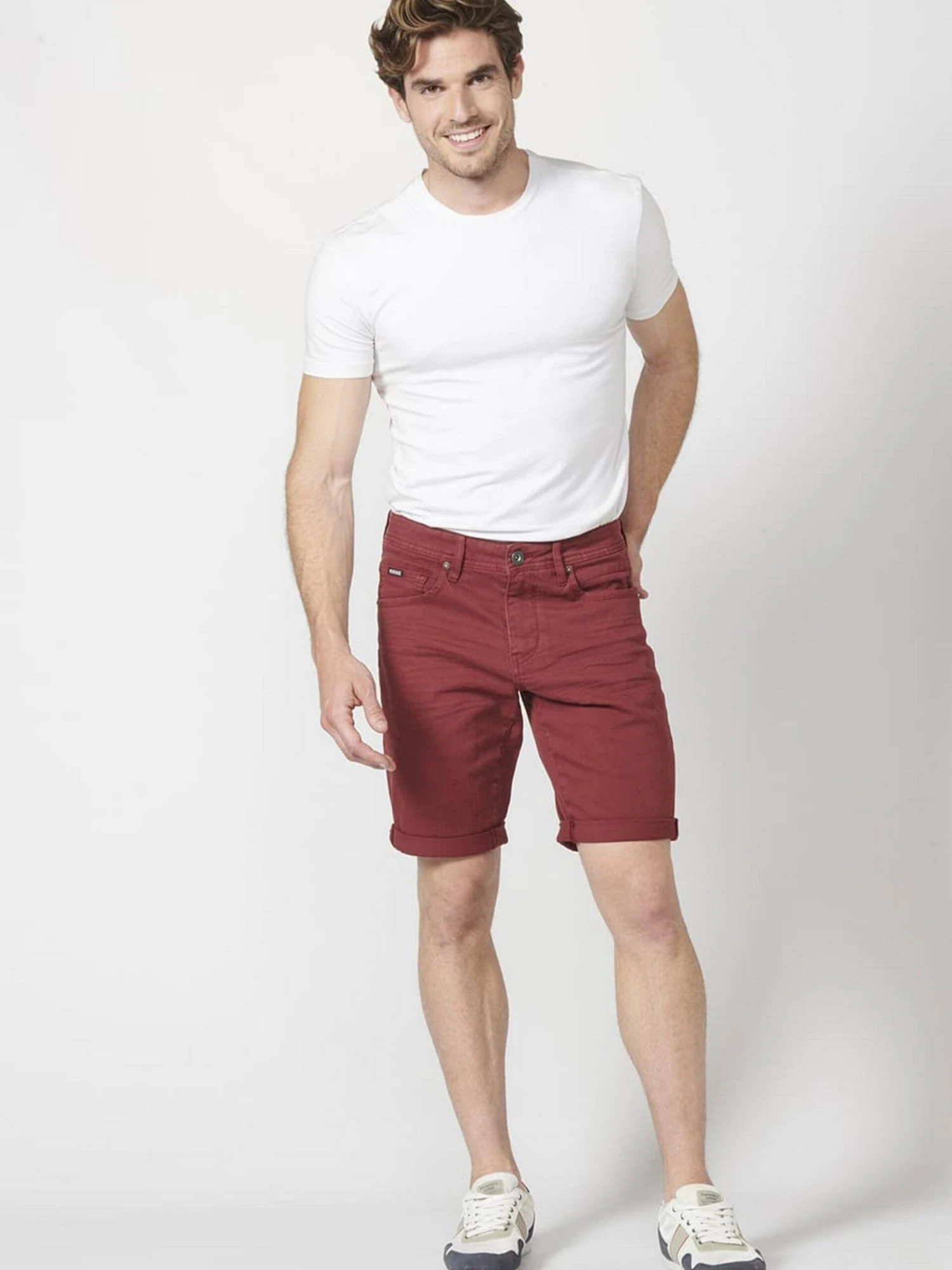 Koroshi Denim Shorts Regular Jeans Heren Roestrood 2 Koroshi Denim Shorts Regular Jeans Heren Roestrood - Afbeelding 2