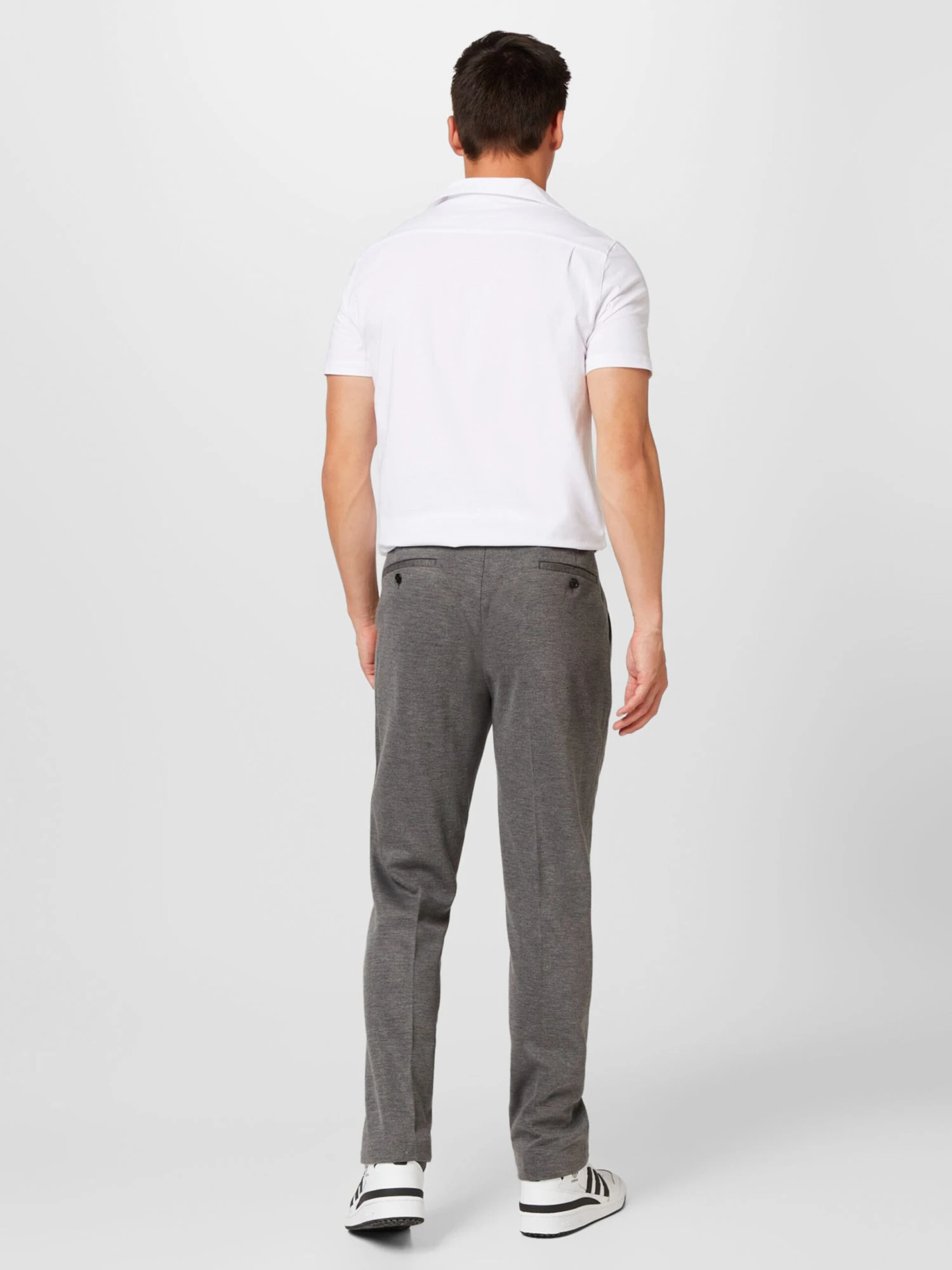 Pantalons Regular Broek Heren Grijs Gemêleerd 4 Pantalons Regular Broek Heren Grijs Gemêleerd - Afbeelding 4