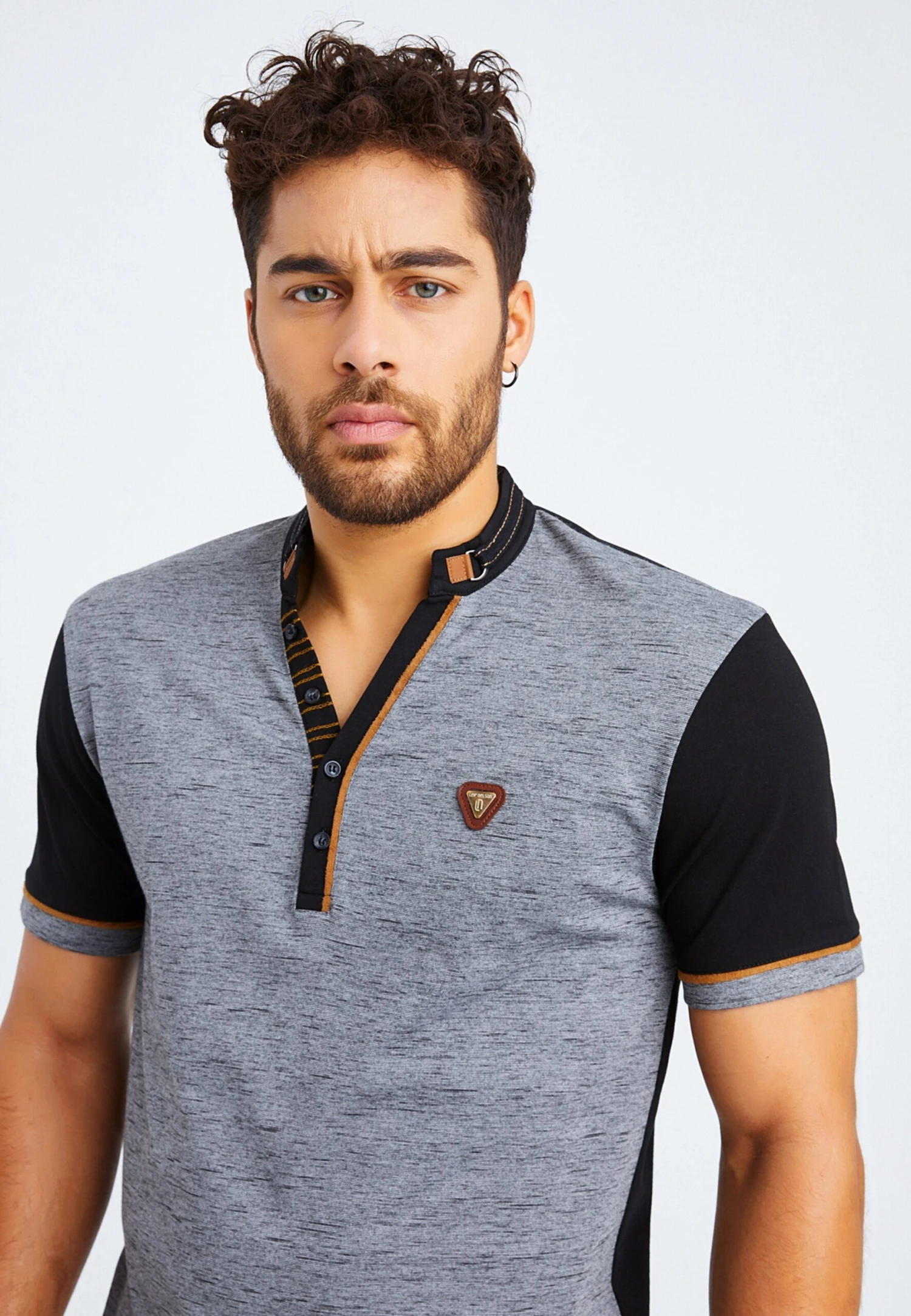 Polos Shirt Heren Grijs Gemêleerd 6 Polos Shirt Heren Grijs Gemêleerd - Afbeelding 6