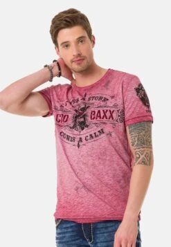 Cipo & Baxx T-shirts Shirt Heren Pink -Herenkleding Winkel e0552828f07ce932ccab8b784dcf67fc