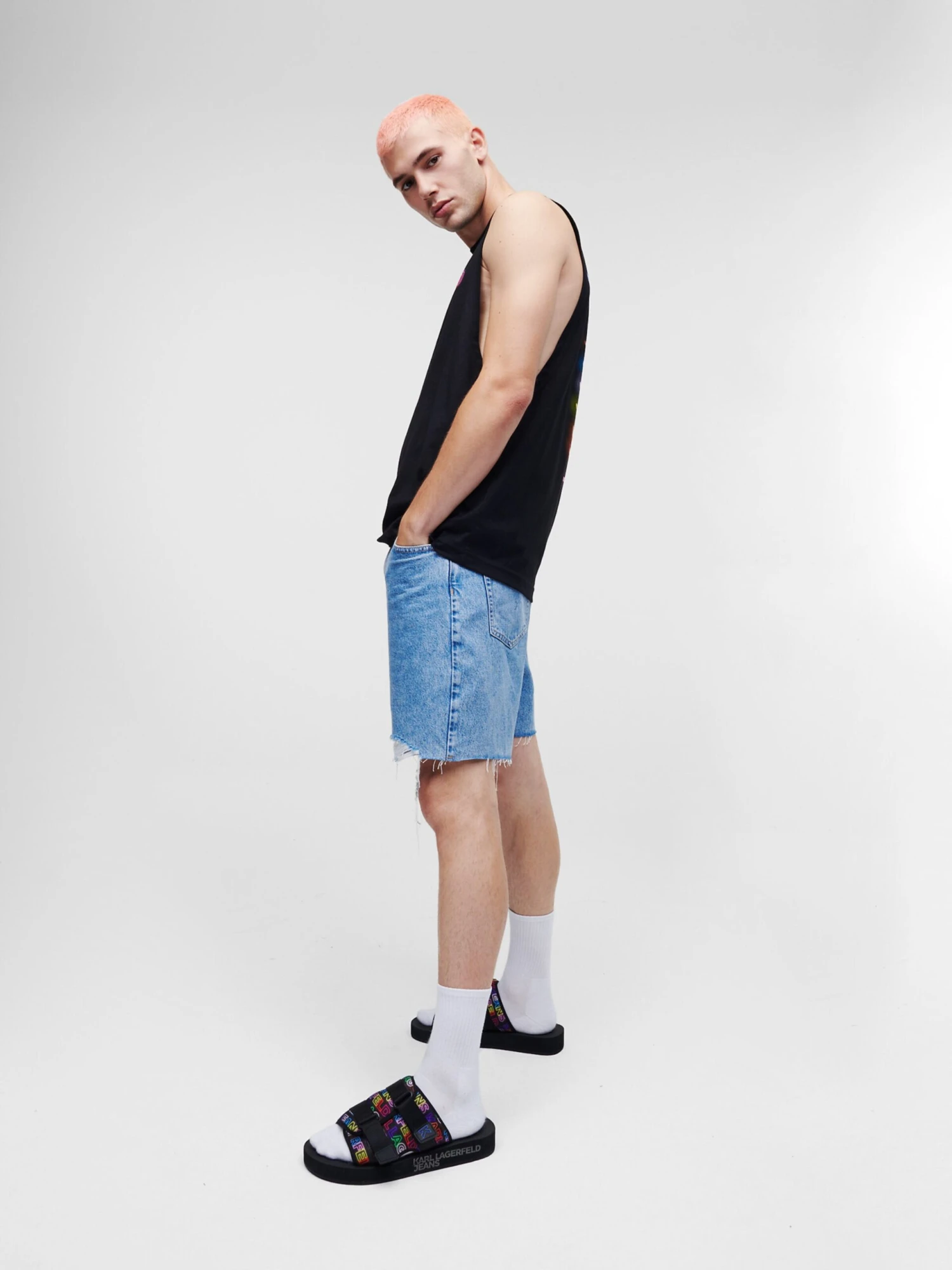 Karl Lagerfeld Jeans Tanktops Shirt Heren Zwart 4 Karl Lagerfeld Jeans Tanktops Shirt Heren Zwart - Afbeelding 4