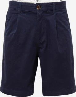 Anerkjendt Chino Shorts Regular Bandplooibroek JAN Heren Donkerblauw