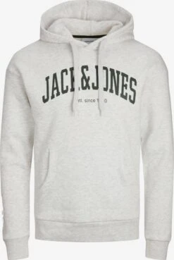 Jack & Jones Hoodies Sweatshirt Josh Heren Wit Gemêleerd