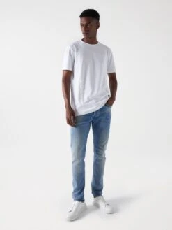 Jeans Slimfit Jeans Heren Blauw -Herenkleding Winkel e9d8fff8dad24f2306cc1f1845a79200