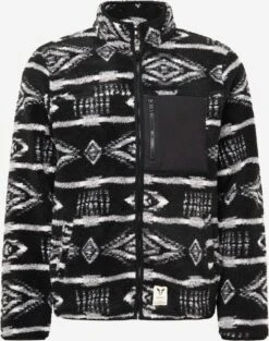 Fat Moose Fleece Jassen Fleece Jas Hugh Heren Zwart