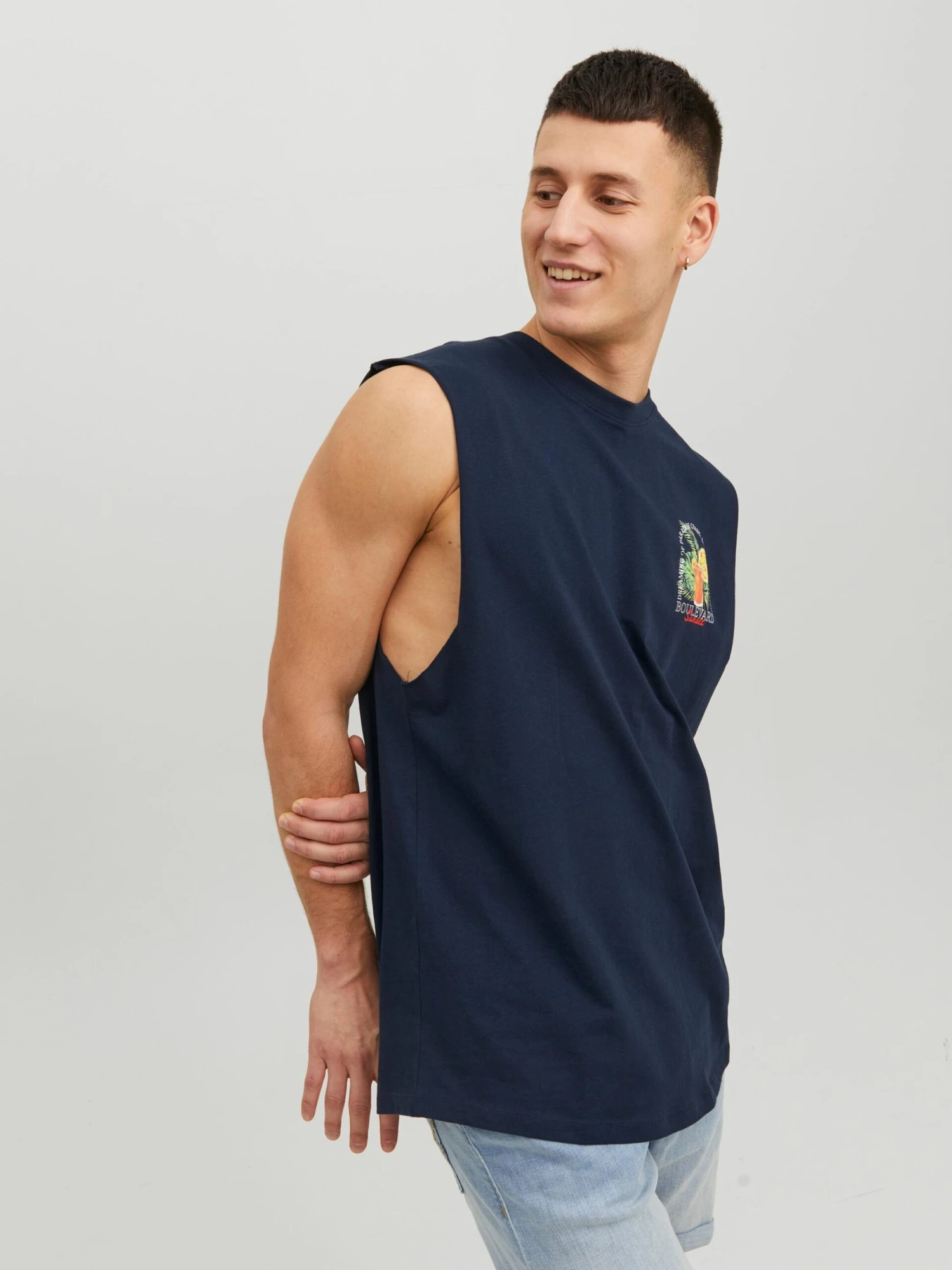 Jack & Jones Tanktops Shirt Heren Navy 6 Jack & Jones Tanktops Shirt Heren Navy - Afbeelding 6