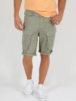Cargo Shorts Loosefit Cargobroek Heren Olijfgroen