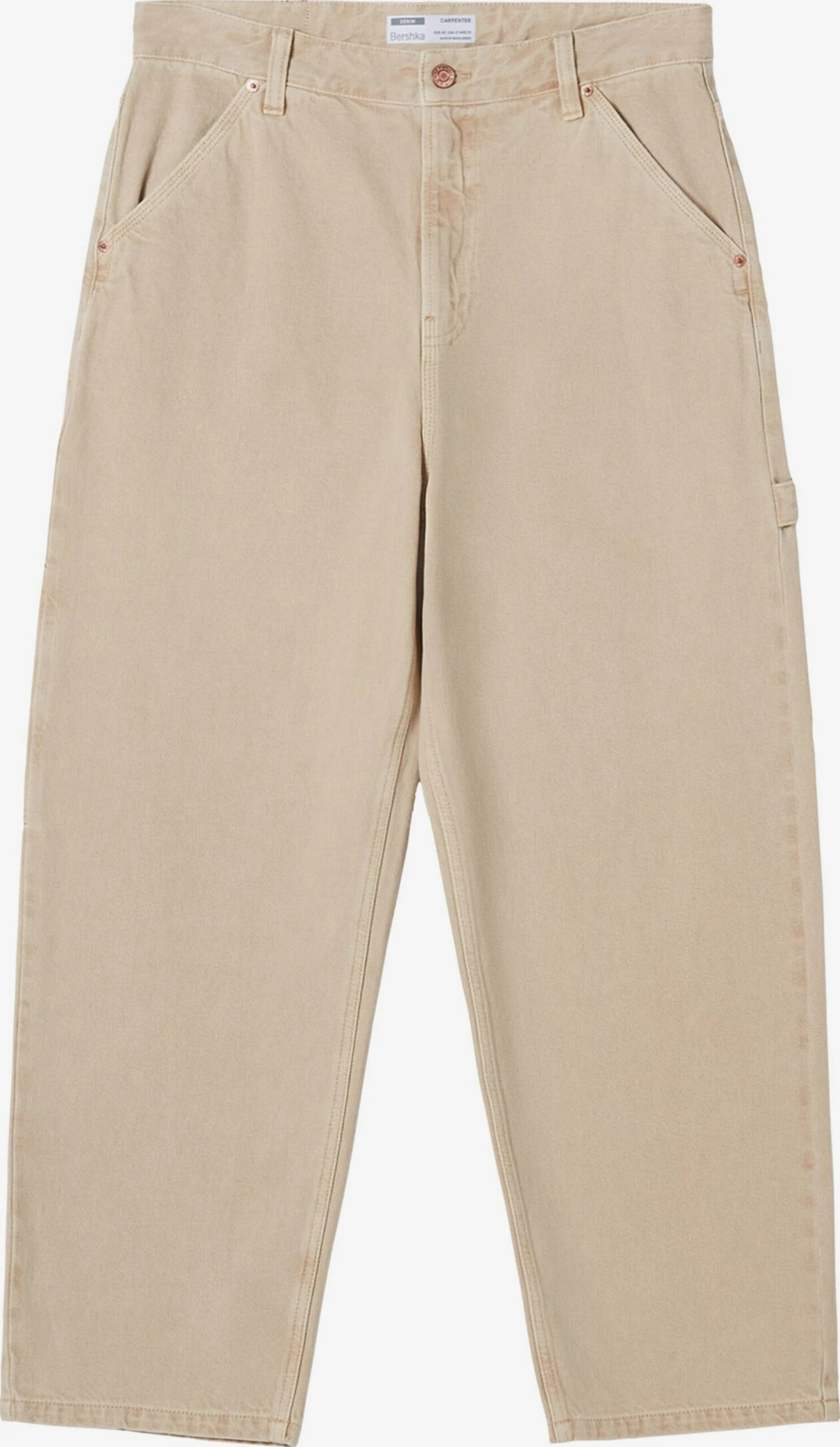 BERSHKA Jeans Loosefit Jeans Heren Donkerbeige 1 BERSHKA Jeans Loosefit Jeans Heren Donkerbeige