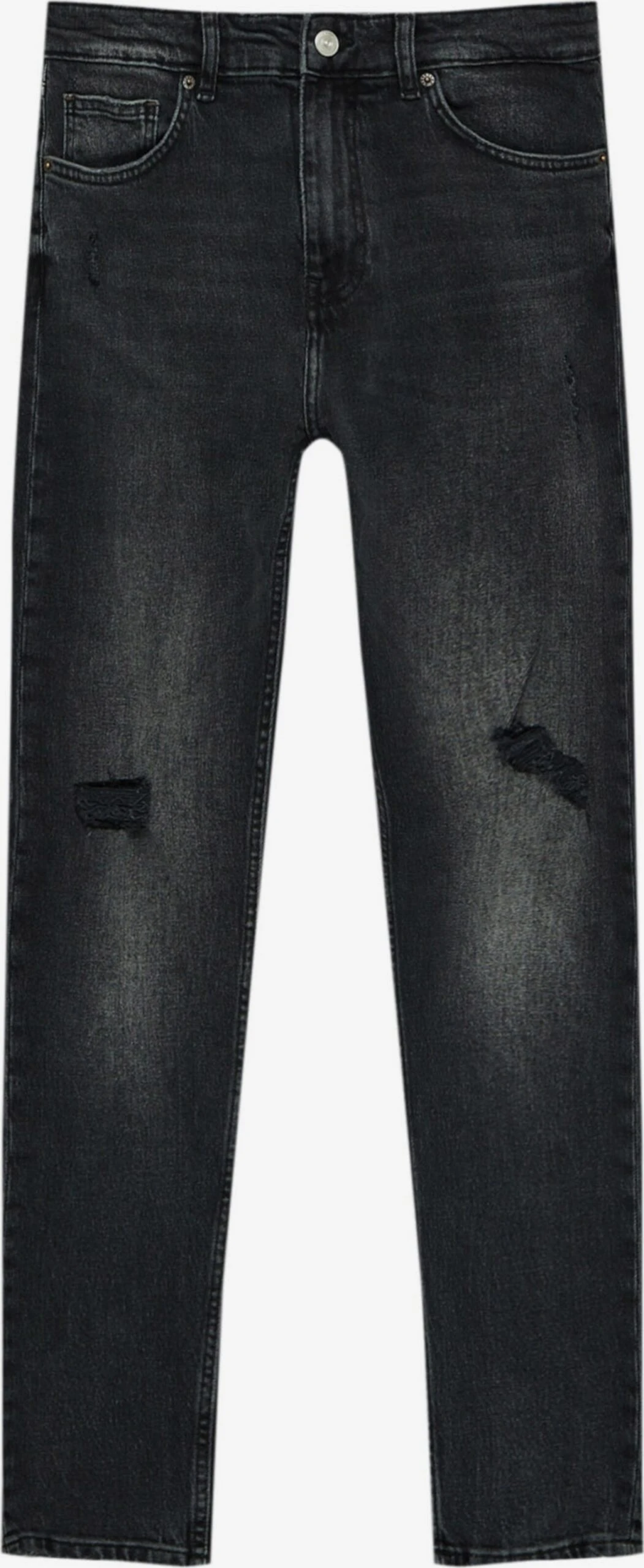 PULL & BEAR Straight Regular Jeans Heren Zwart 1 PULL & BEAR Straight Regular Jeans Heren Zwart