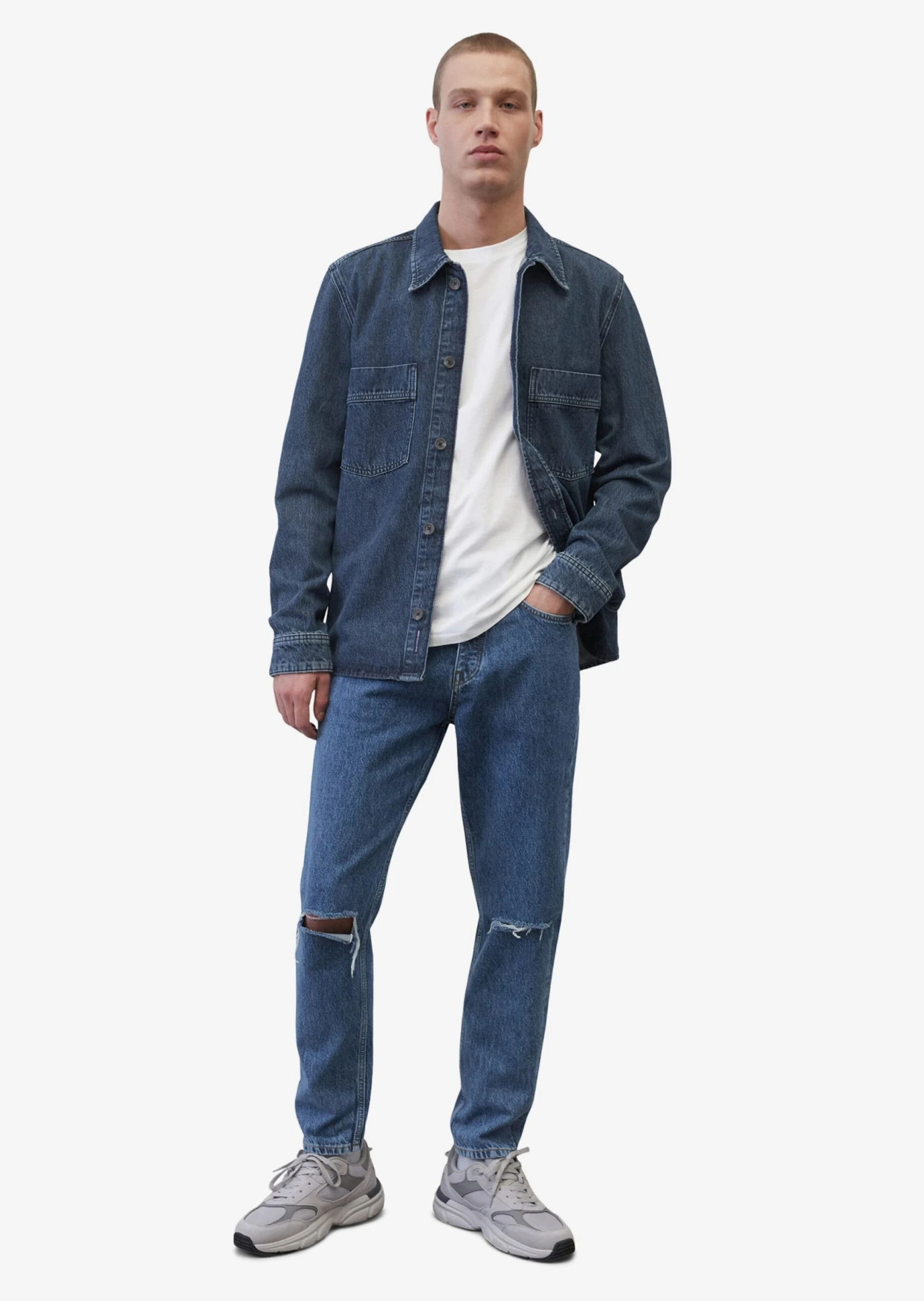 Marc O'Polo DENIM Jeans Tapered Jeans Linus Heren Blauw 3 Marc O'Polo DENIM Jeans Tapered Jeans Linus Heren Blauw - Afbeelding 3