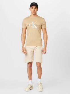 Calvin Klein Jeans T-shirts Shirt Heren Donkerbeige -Herenkleding Winkel fdd6e270fdc37c39114f87e3577090b4