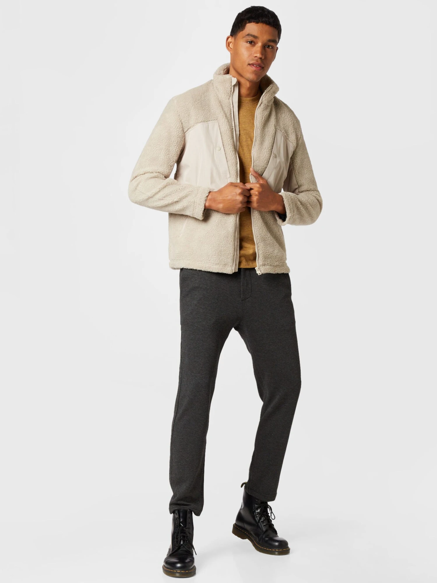 Only & Sons Fleece Jassen Fleece Jas Heren Taupe 5 Only & Sons Fleece Jassen Fleece Jas Heren Taupe - Afbeelding 5