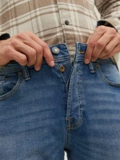 Jack & Jones Jeans Tapered Jeans Mike Heren Blauw -Herenkleding Winkel ff445ed975dc60ebf3e99a84a736f404